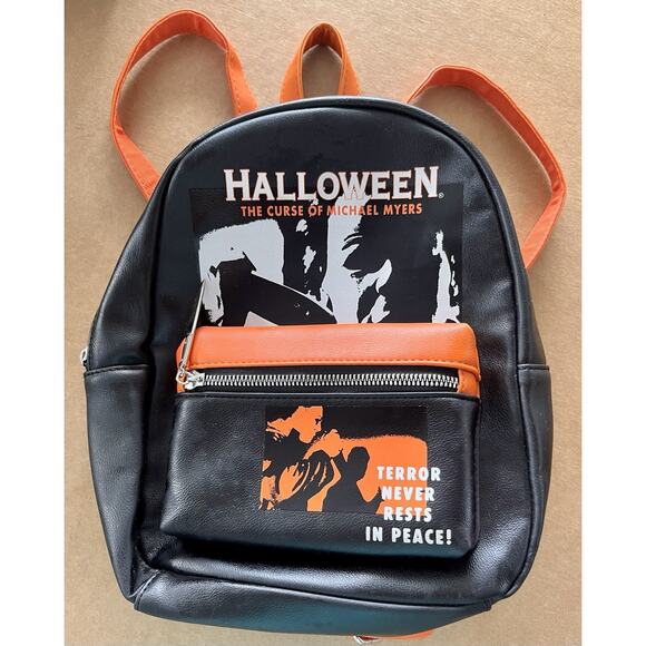 Halloween The Curse of Michael Myers Mini Backpack Horror Bioworld Black Orange main image 12